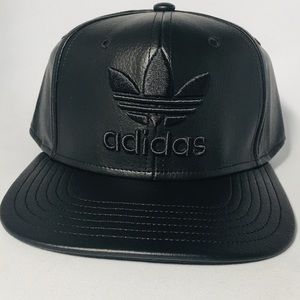 Adidas Black Leather SnapBack